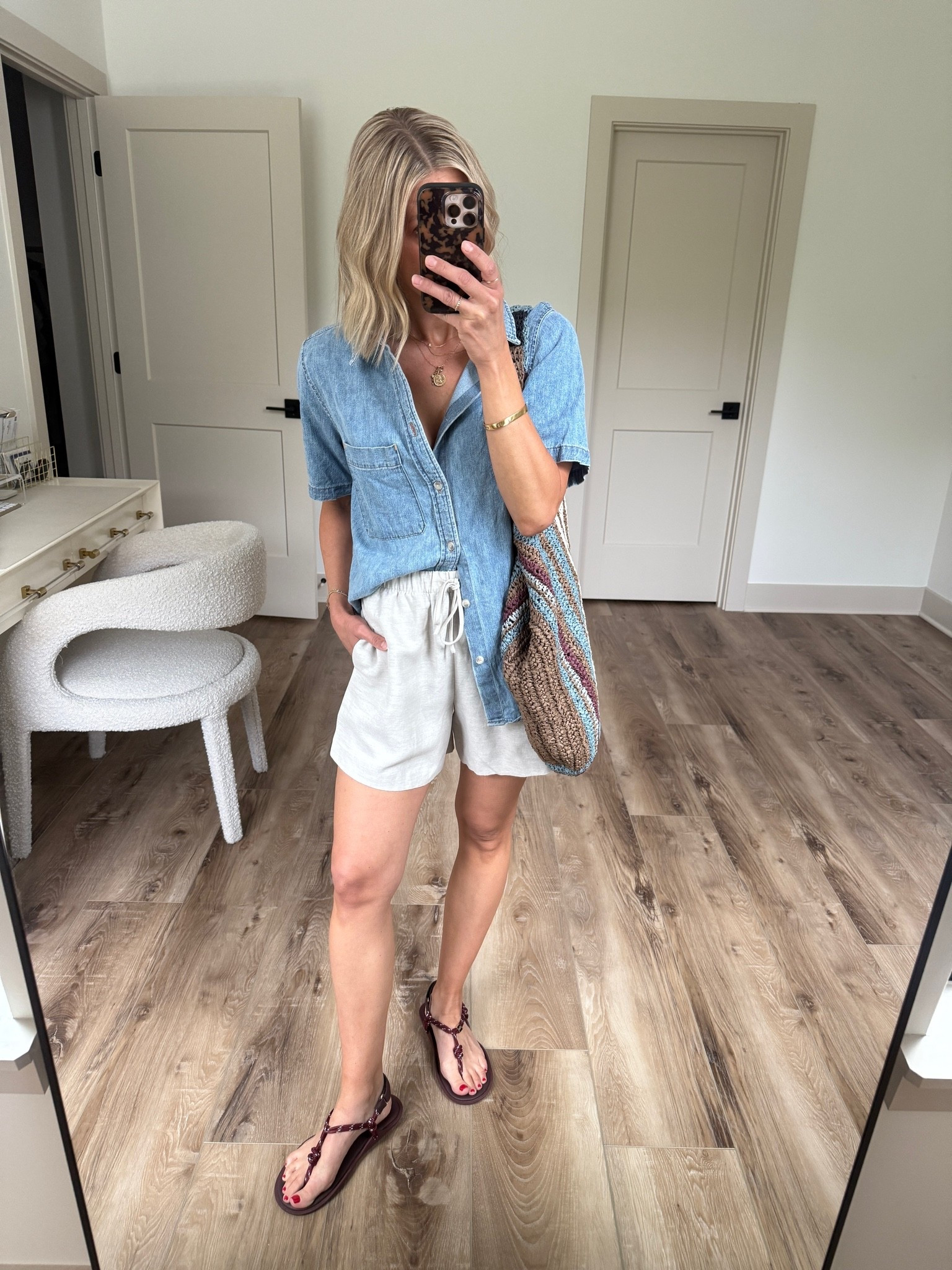 Wearing small denim shirt, small linen shorts

#LTKootd #LTKOver40 #LTKSeasonal