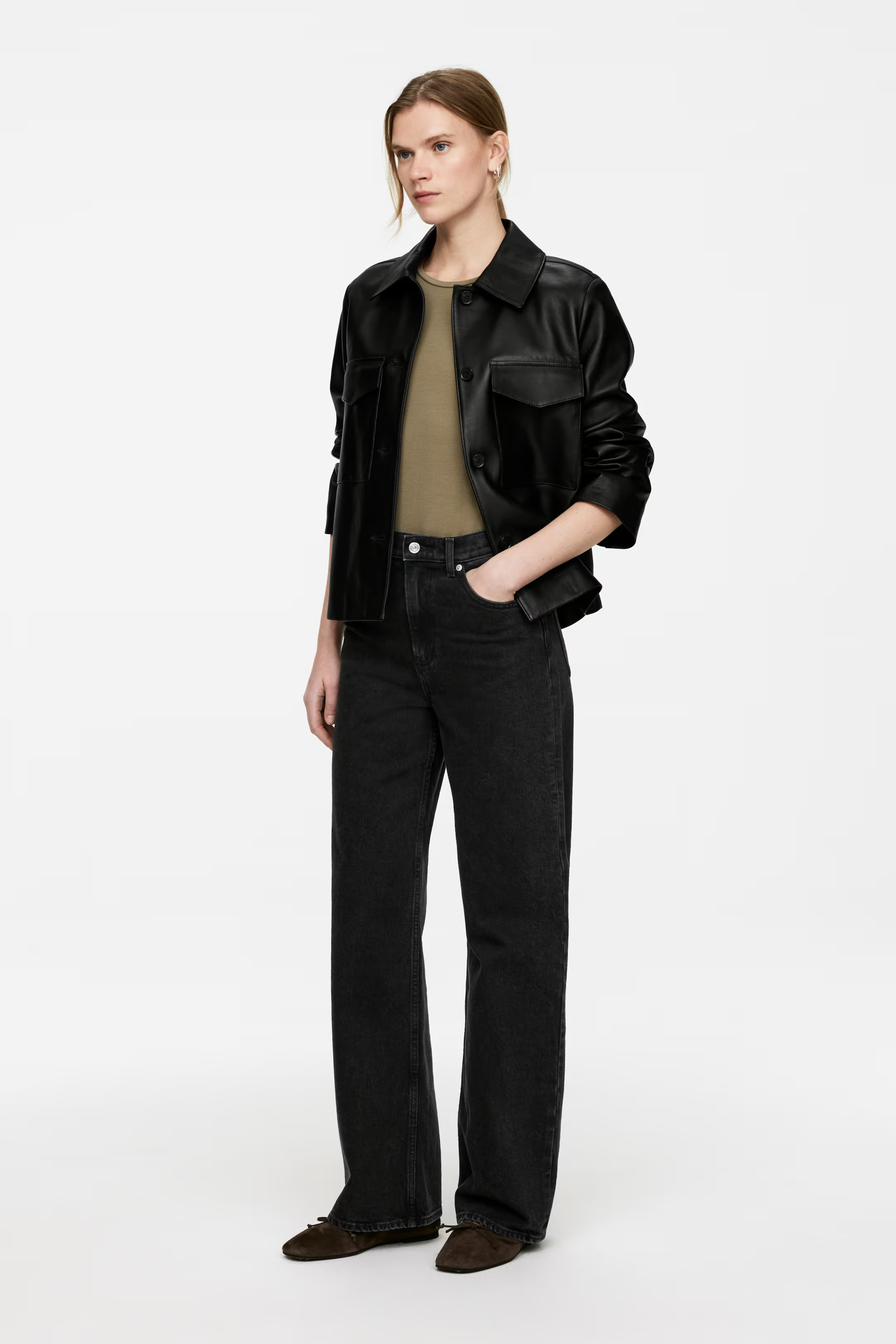 LUPINE Flared Jeans - Black - Ladies | H&M GB | H&M (UK, MY, IN, SG, PH, TW, HK)