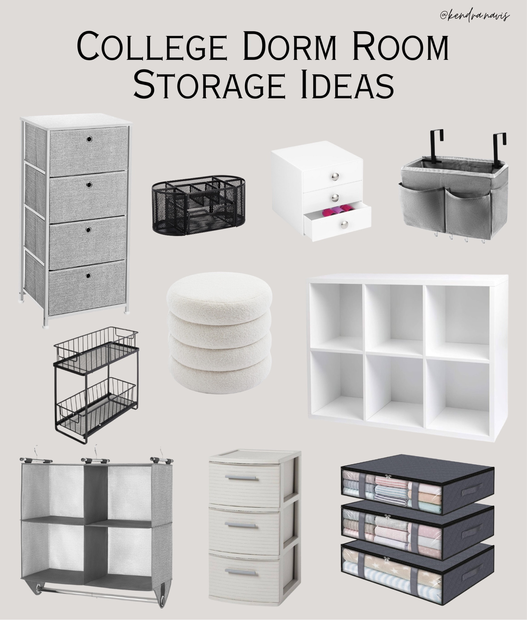 College Dorm Room Storage Ideas - Small Space Organization Products - Maximize Your Storage, Girl/Boy Dorm Room Ideas for First Year College Student/Freshman, Back to School Prep

#LTKhome