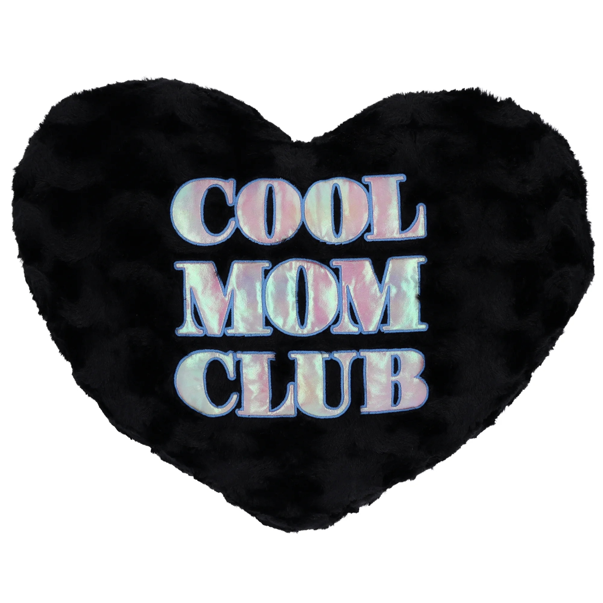 Large Cool Mom Club Plush Heart Pillow, Black, 19" x 15", Mother's Day by Way To Celebrate | Walmart (US)
