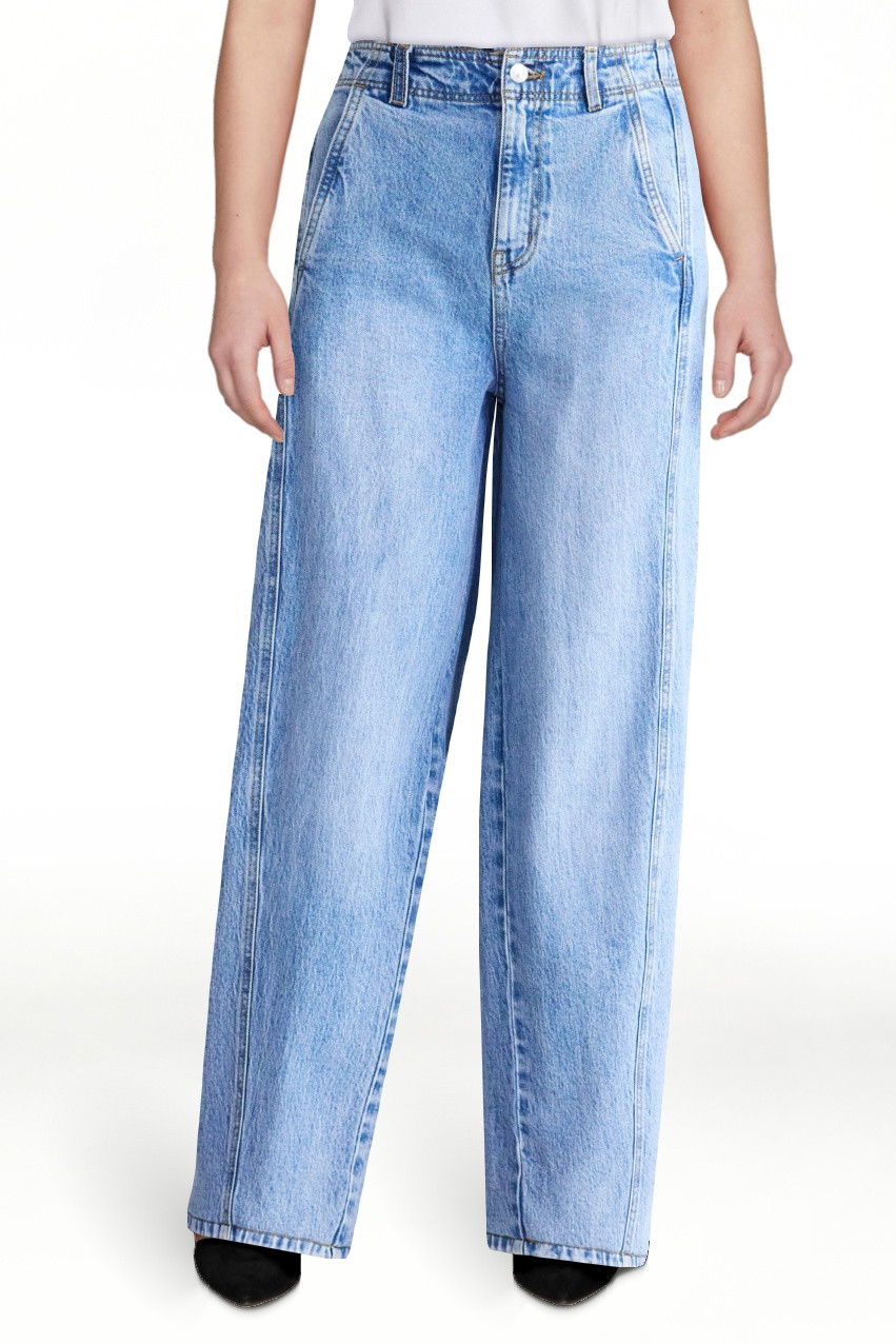 Free Assembly Women's and Women's Plus Side Panel Barrel Jeans, 30" Inseam, Sizes 0-28W | Walmart (US)