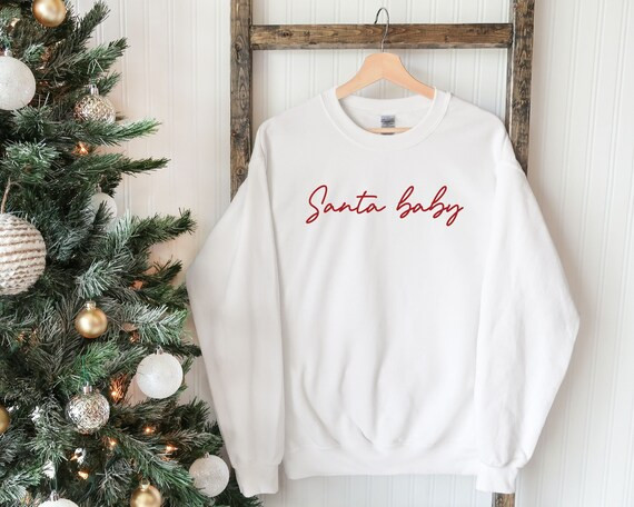 Santa Baby Christmas Crewneck Sweater | Etsy | Etsy (US)