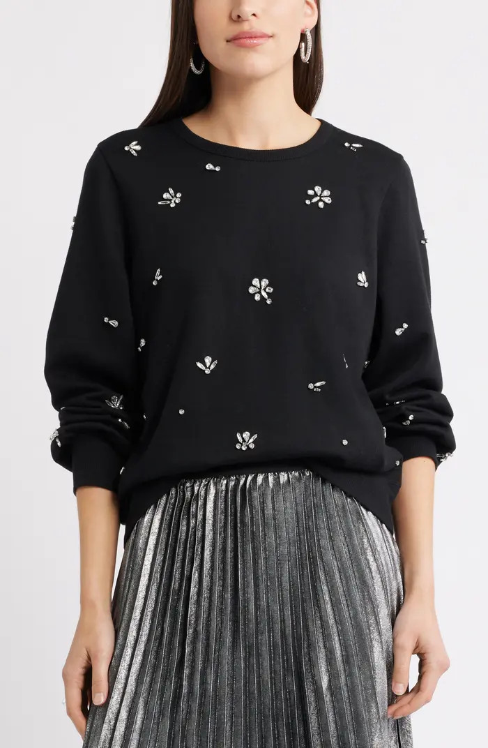 Crystal Embellished Sweater | Nordstrom