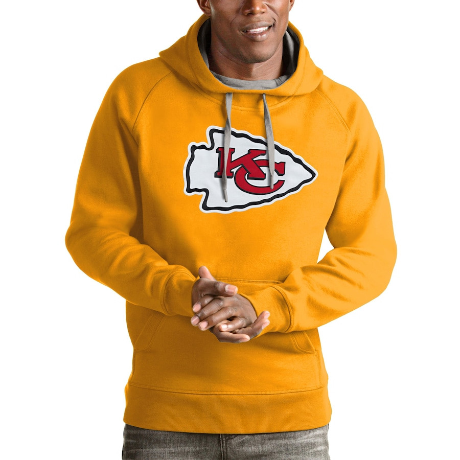 Kansas City Chiefs Antigua Victory Pullover Hoodie - Gold | Fanatics
