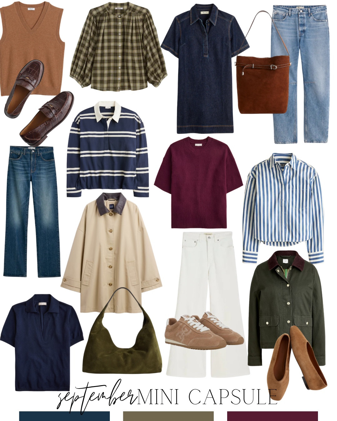 September mini capsule
What to wear in September 
September outfits 
Fall jeans
Rugby top
Barn jacket
Loafers 

#LTKStyleTip #LTKSeasonal #LTKOver40