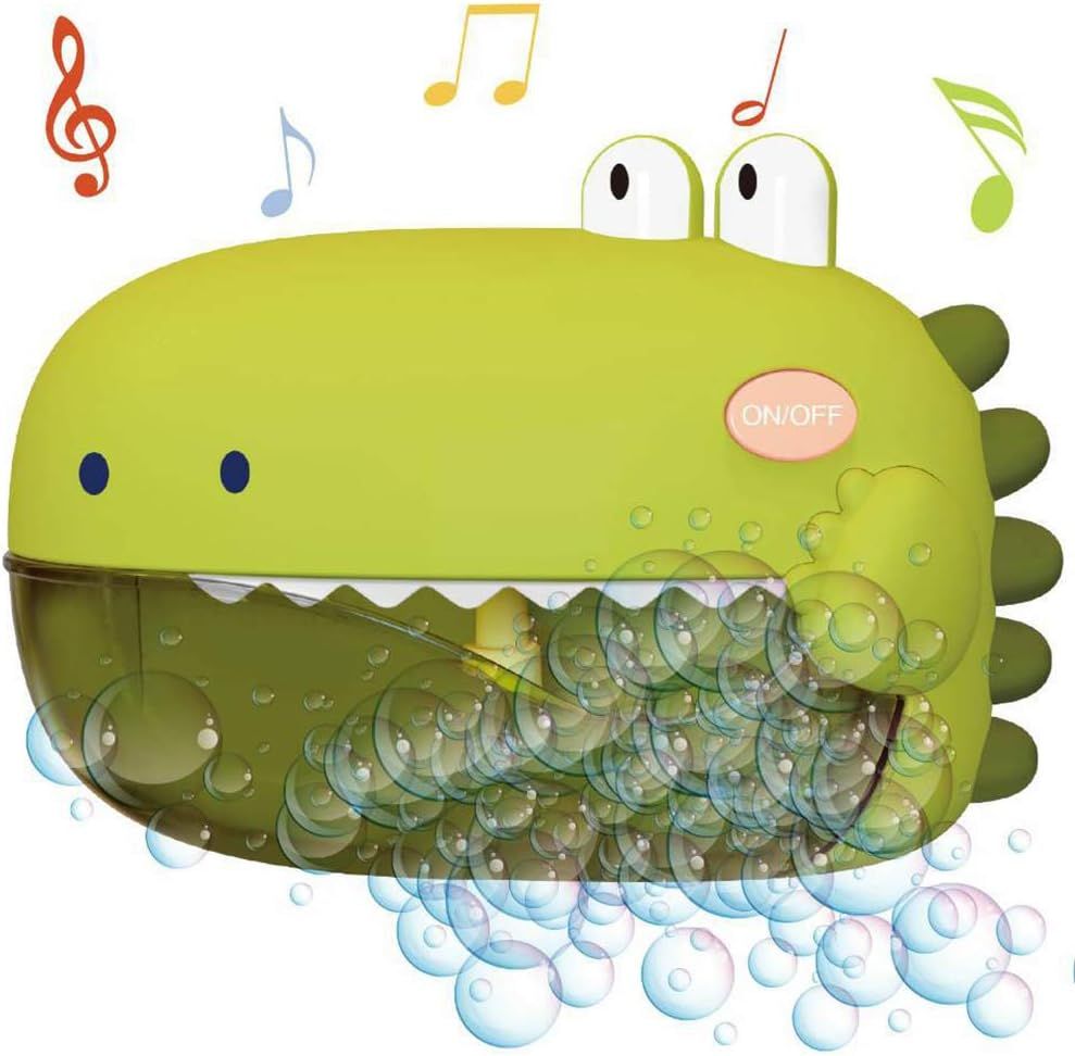 NEXTAKE Electric Bathtub Bubble Machine, Kids Cute Cartoon Animal Dinosaur Bubble Blower Machine ... | Amazon (US)