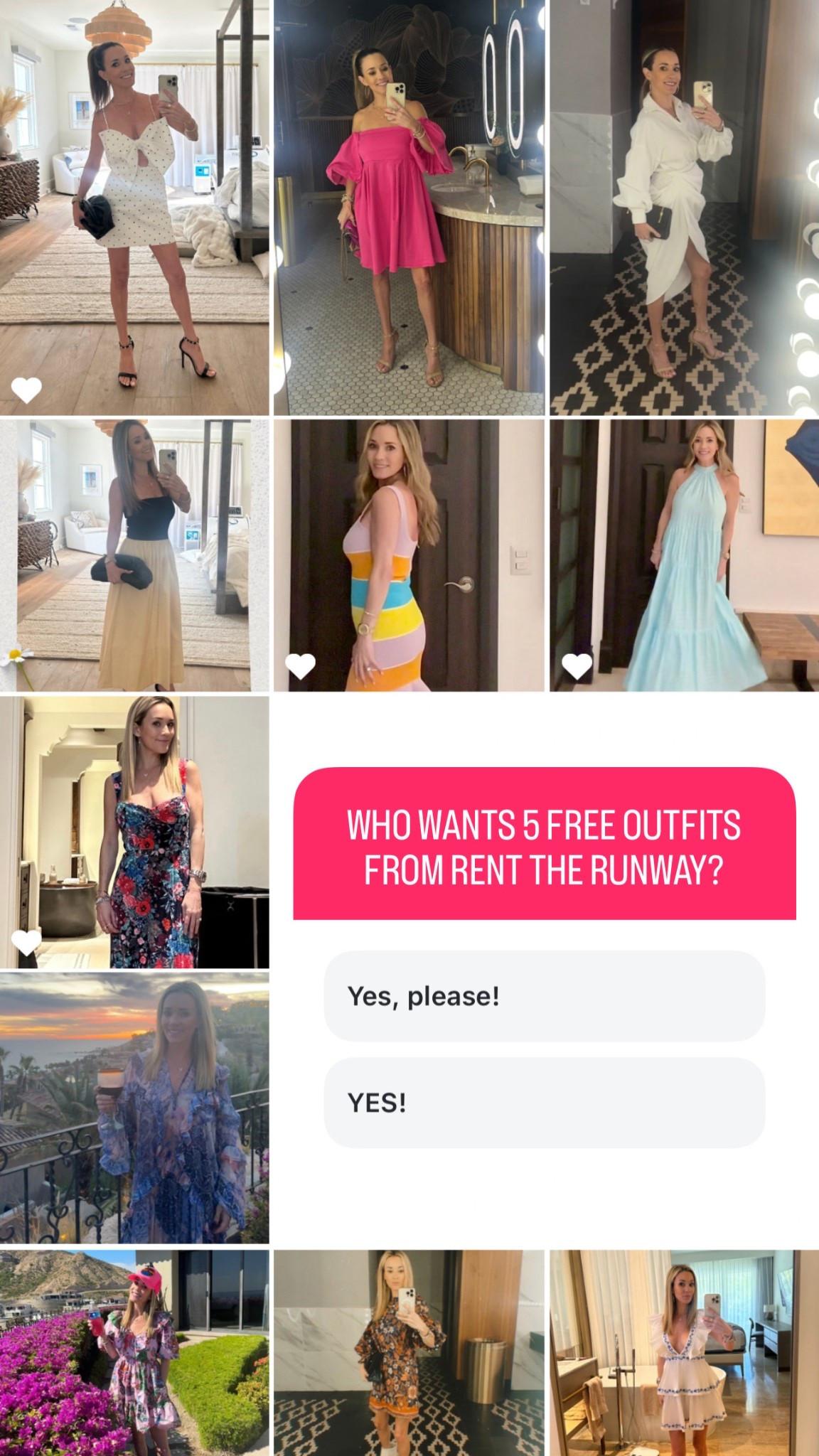 Who wants 5 FREE outfits from Rent the Runway? Comment YES and I will send you the link! 🩷

#LTKTravel #LTKFindsUnder50 #LTKWedding