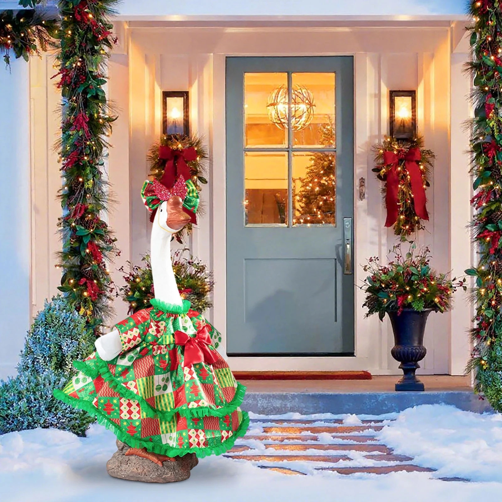 Uuiauoio Christmas Gooses Outfit Clothes,Goose Outfit for Lawn Porch Goose Statue Clothes Harvest... | Walmart (US)