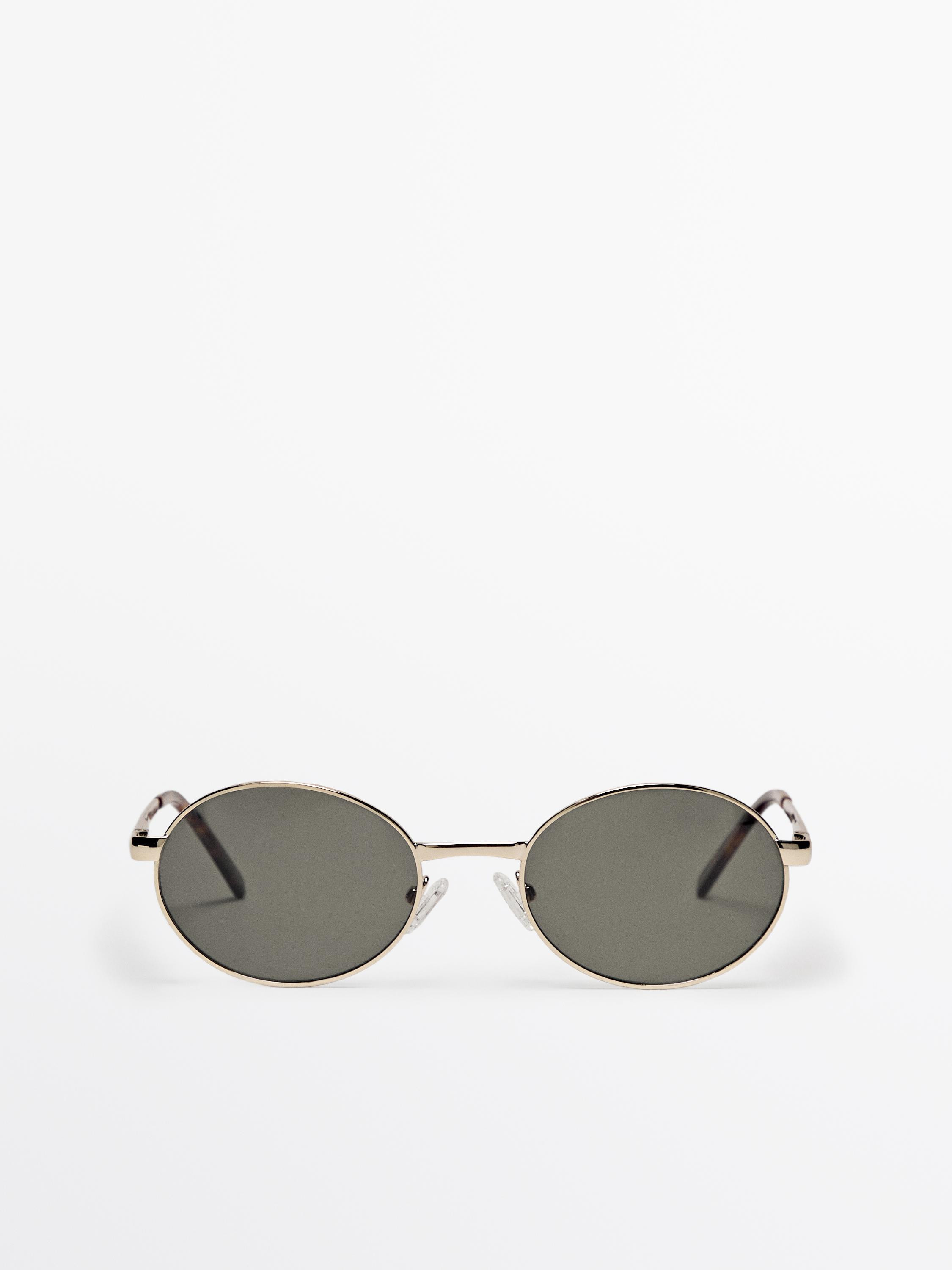 Round metal sunglasses · Golden · Jackets | Massimo Dutti | Massimo Dutti UK