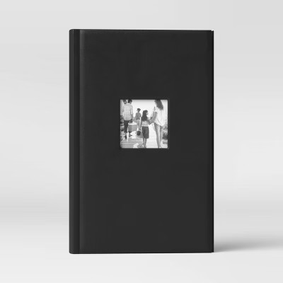 8.5" x 12.75" Photo Album Black 3 Per Page - Threshold™: Faux Leather, Holds 240, Book Binding | Target