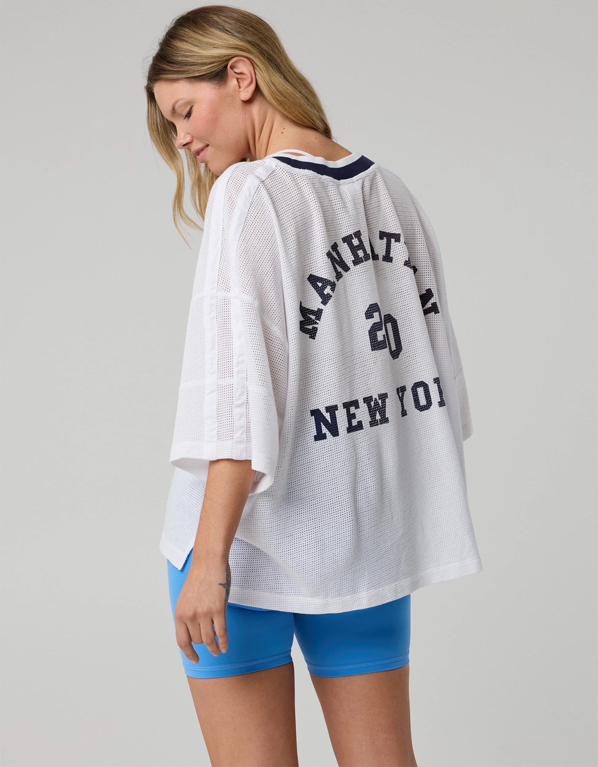 OFFLINE By Aerie Mesh Jersey Short Sleeve T-Shirt | American Eagle Outfitters (US & CA)