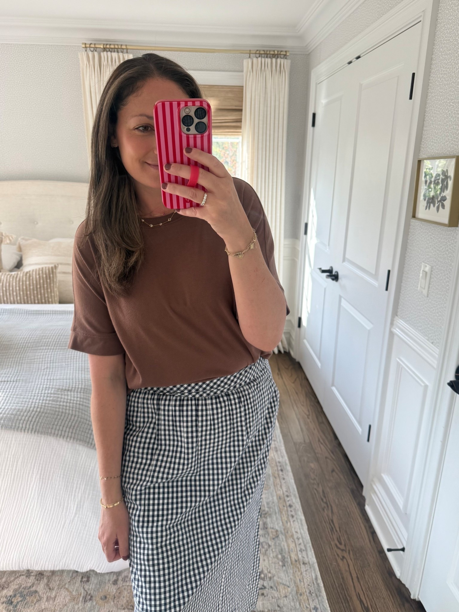 Today’s OOTD: this sweet gingham skirt (wearing a size small), Amazon tee and Larroude sandals 

#LTKootd #LTKdayinmylife #LTKmorningroutine