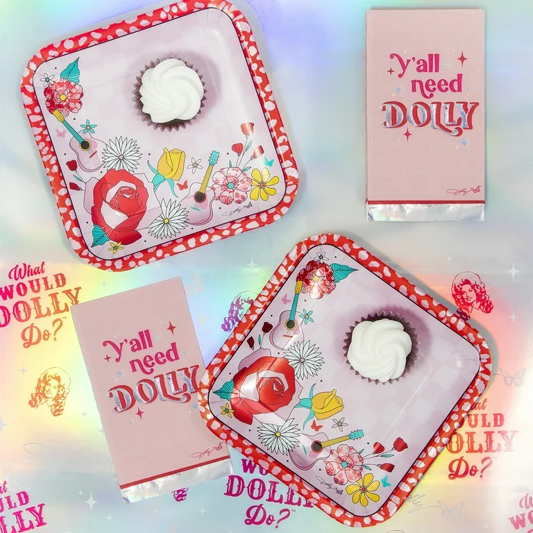 Dolly Parton Pink and Silver Foil Ya'll Need Dolly Guest Towels, 16 Ct | Walmart (US)