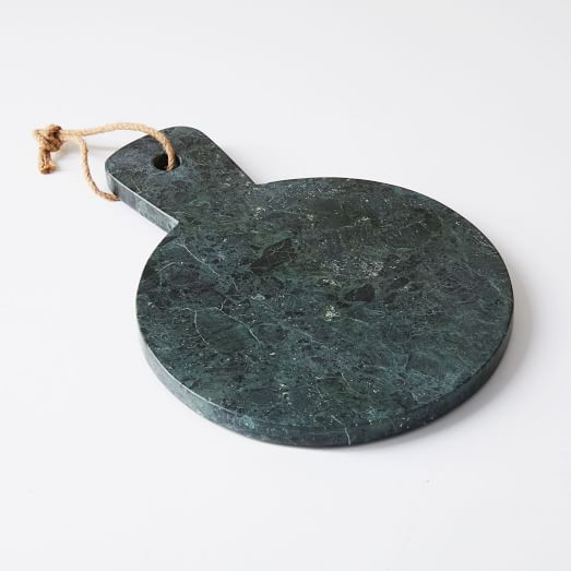 New Shapes Marble Round Board - Green | West Elm (US)