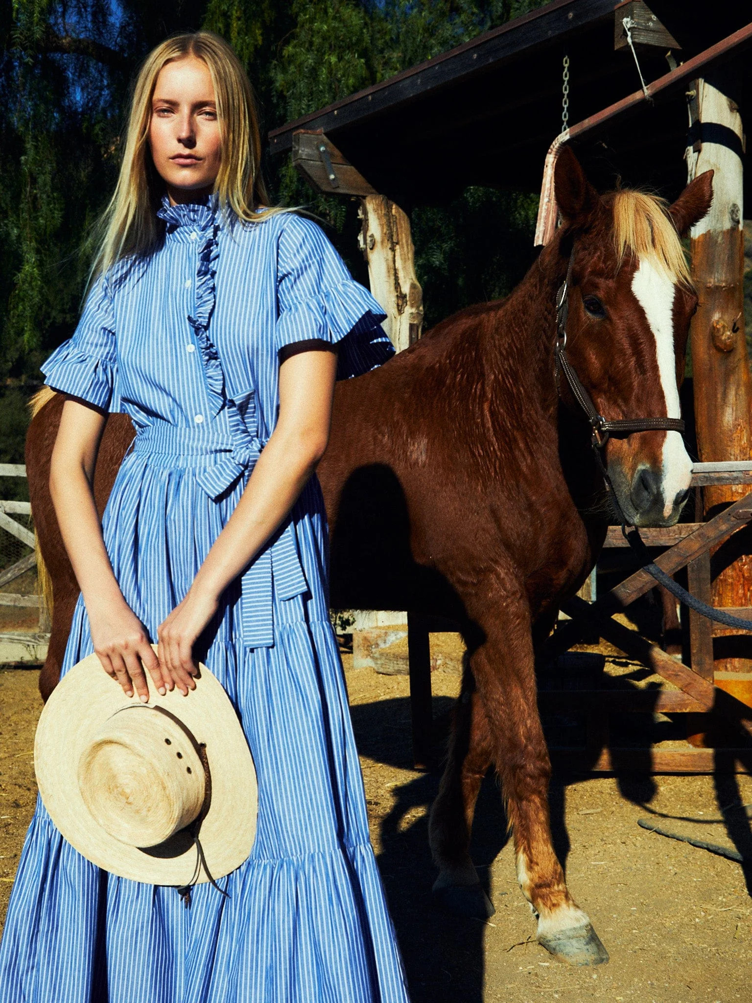 Victoria Dress in Harbor Stripe | Mille