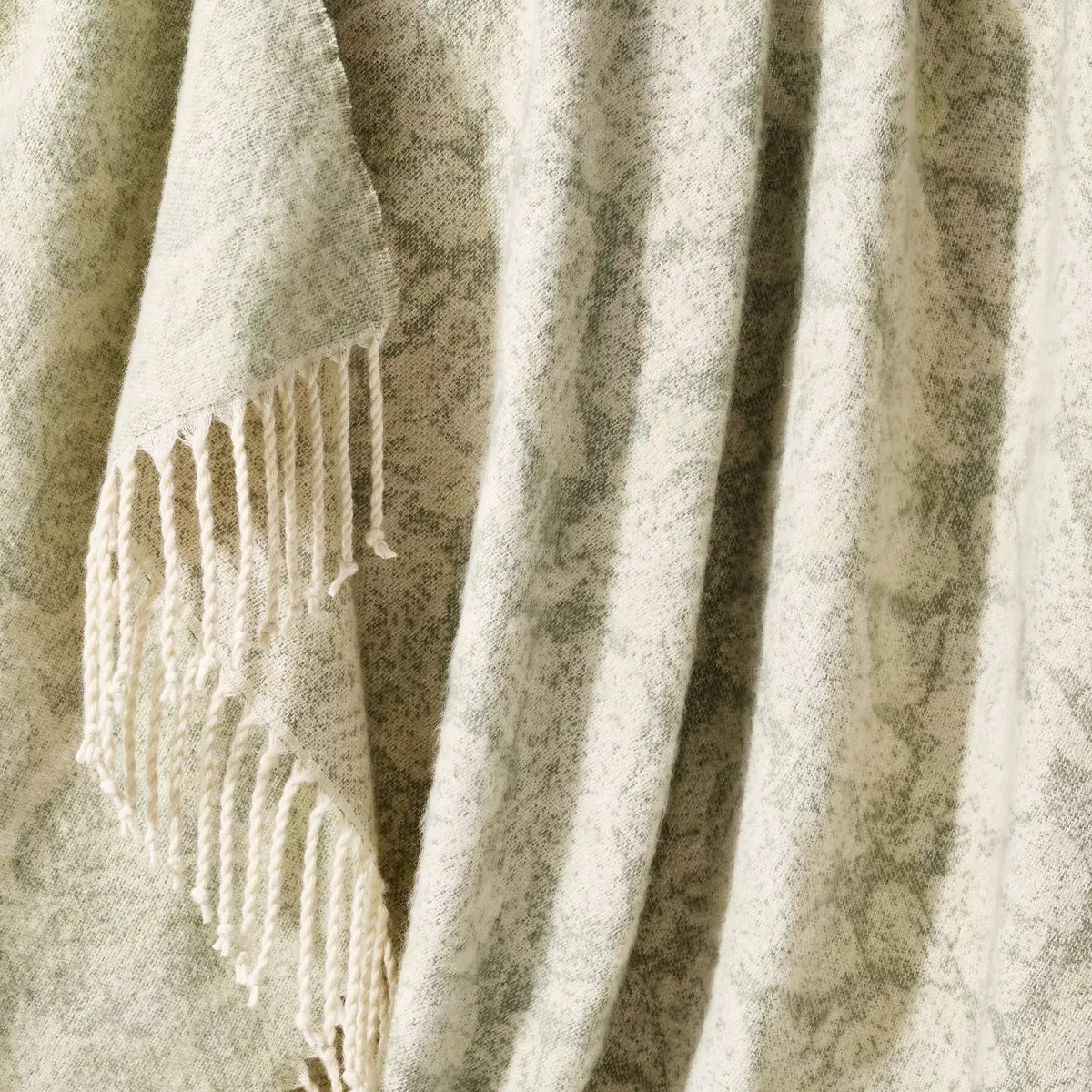 Block Print Jacquard Throw Blanket Green - Threshold\u2122 designed with Studio McGee | Target