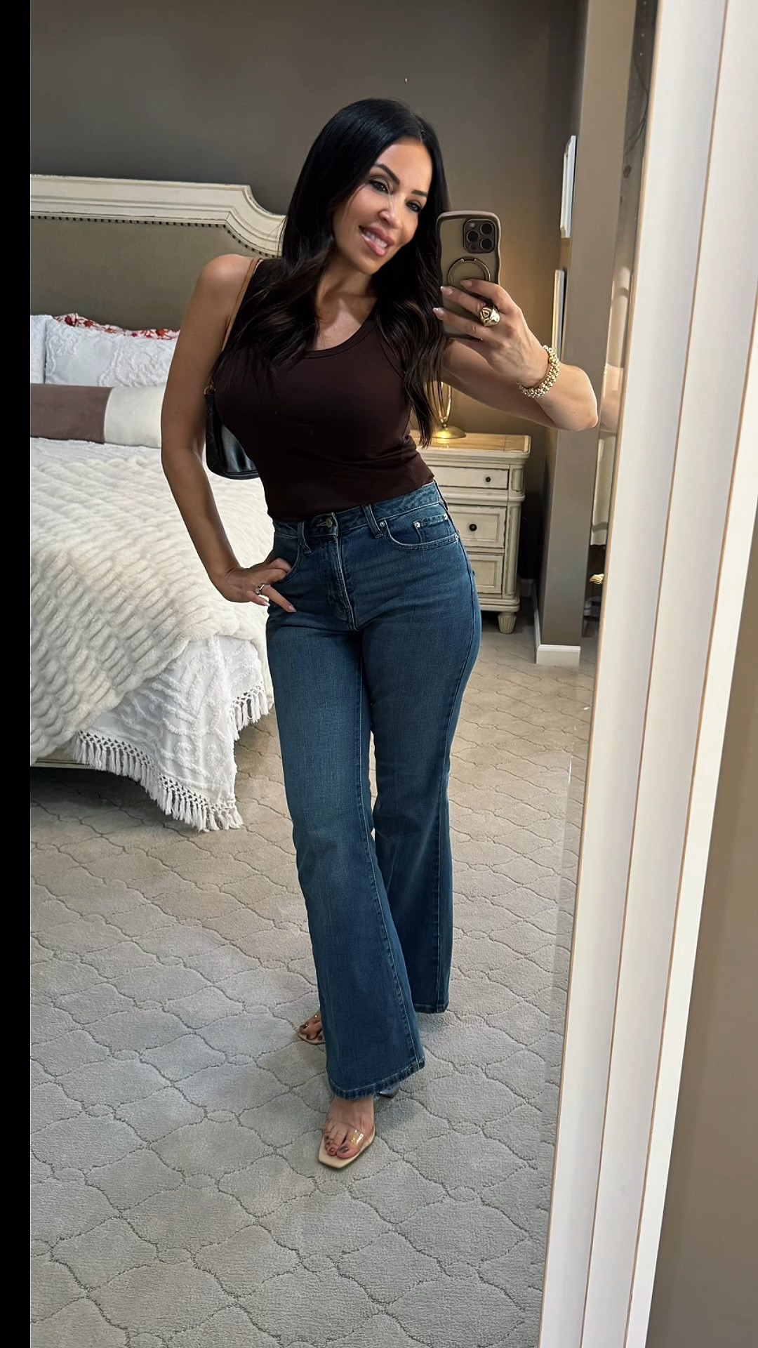 Are you team stretch denim or team rigid denim? 👖 Let me know in the comments!
I just found these amazing rigid denim jeans from a new brand at Walmart and I am absolutely loving the fit. I’m wearing a size 4, and the best part is they are under $27! They have a fantastic shape and look perfect paired with a classic chocolate brown tank for an effortless, everyday look.🤎🤎🤎

#WalmartStyle #FashionOver50 #WalmartFinds #DenimStyle