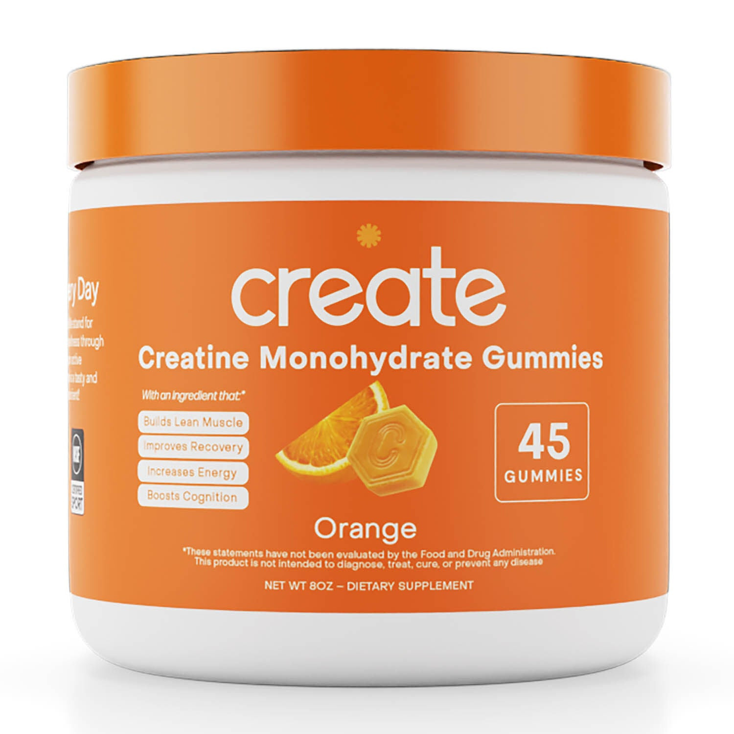 Creatine Monohydrate Gummies - Orange - 45 Gummies (15 Servings) | GNC