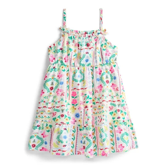 Wonder Nation Toddler Girls Sleeveless Allover Print Dress, Sizes 12M-5T | Walmart (US)