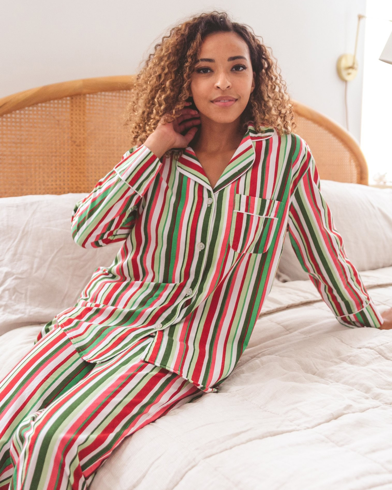 Candy Cane Stripe - Long Sleep Set - Peppermint | Printfresh