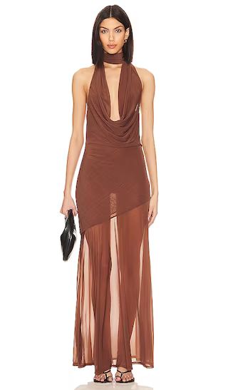 Estelle Maxi Dress in Chocolate | Revolve Clothing (Global)