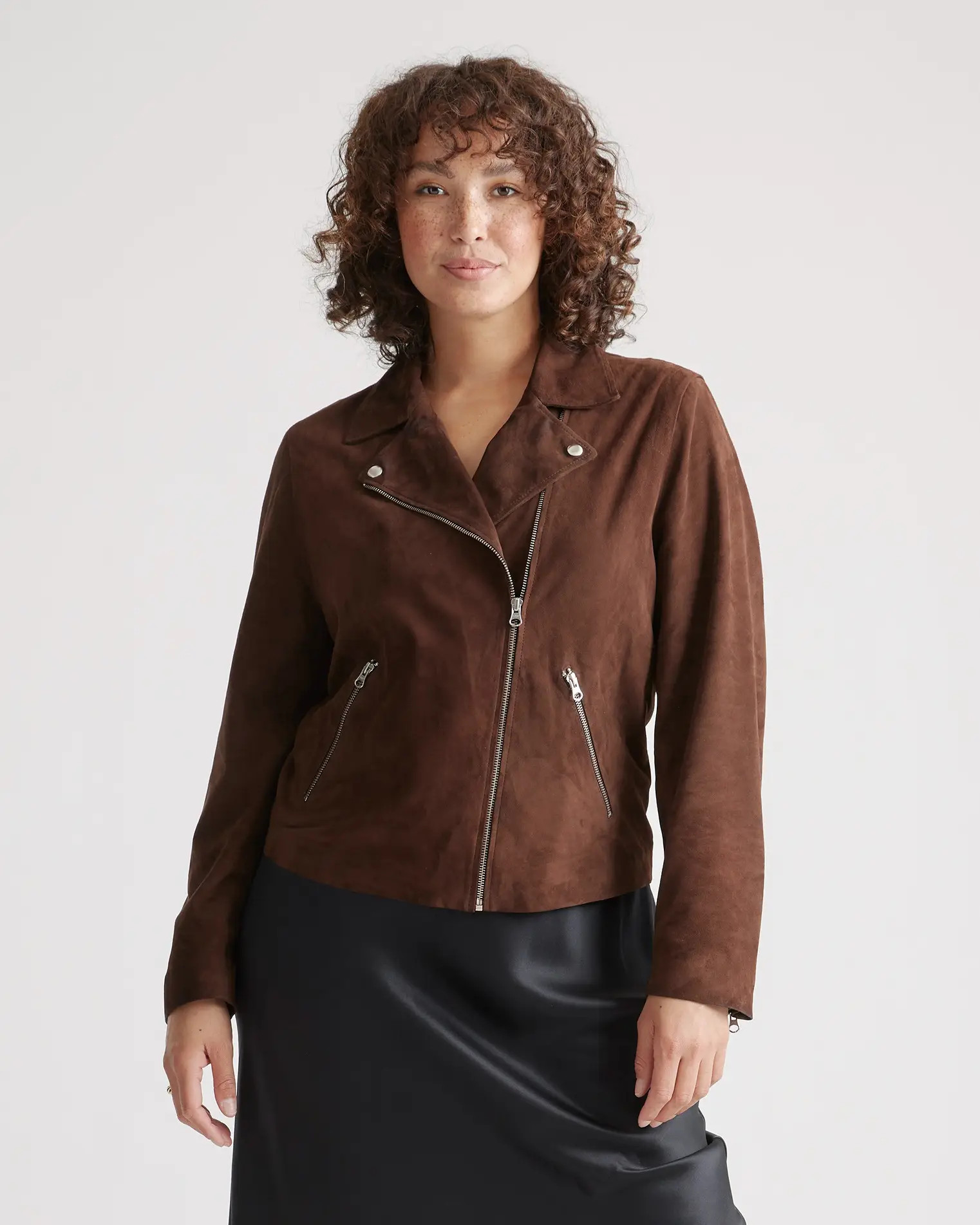 100% Suede Motorcycle Jacket | Quince