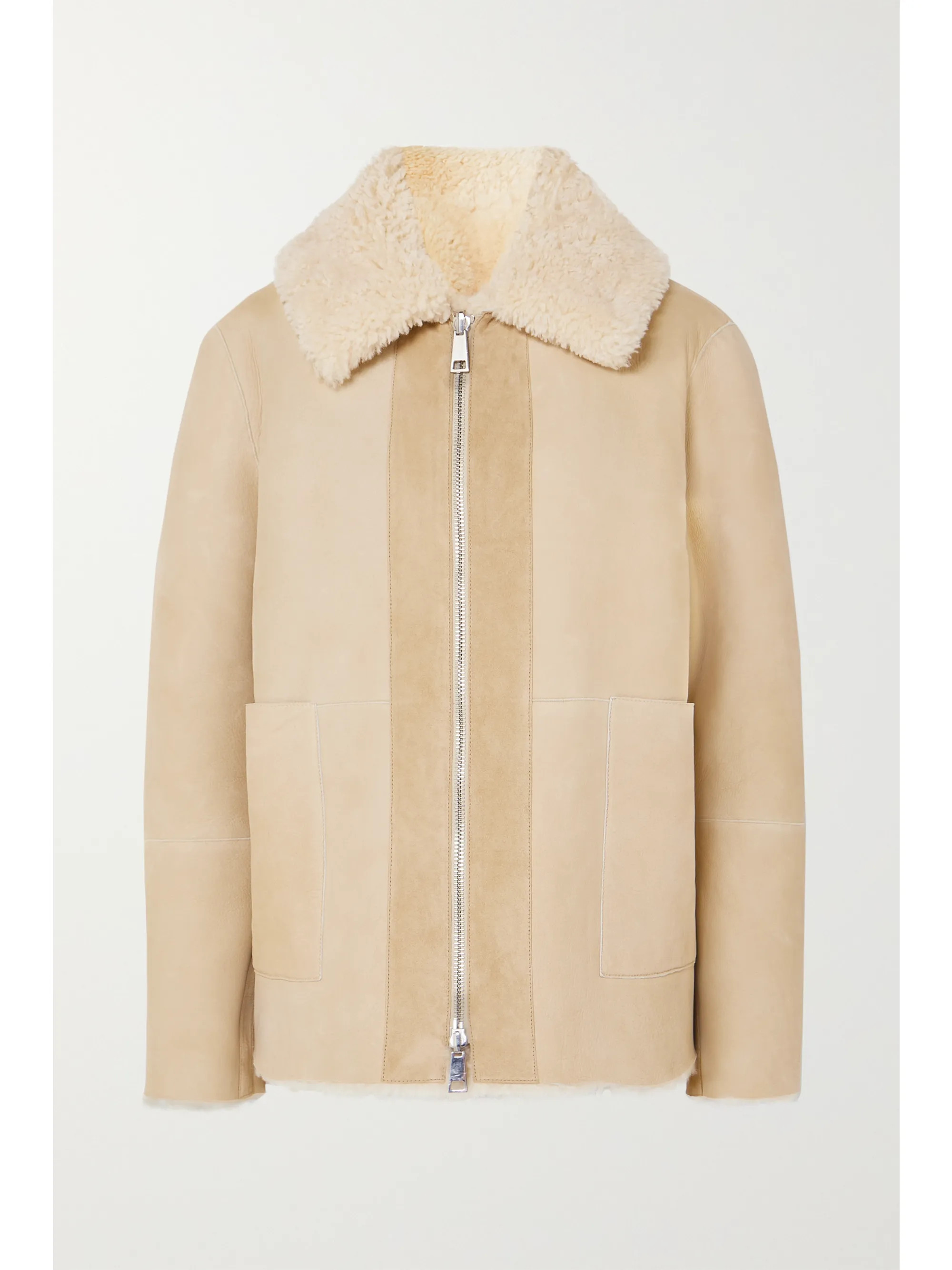 Beige Shearling jacket | Bottega Veneta | NET-A-PORTER | NET-A-PORTER (UK & EU)