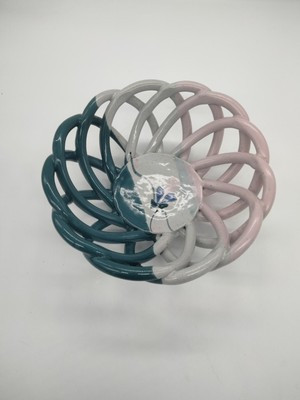 Vintage Woven Lattice Stoneware Pottery Bread Warmer Basket /  Fruit Bowl  7.75" | eBay US