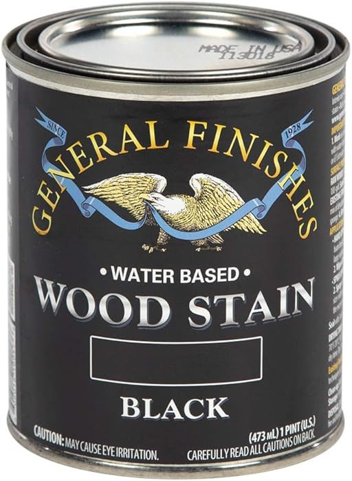General Finishes Water Based Wood Stain, 1 Pint, Black | Amazon (US)