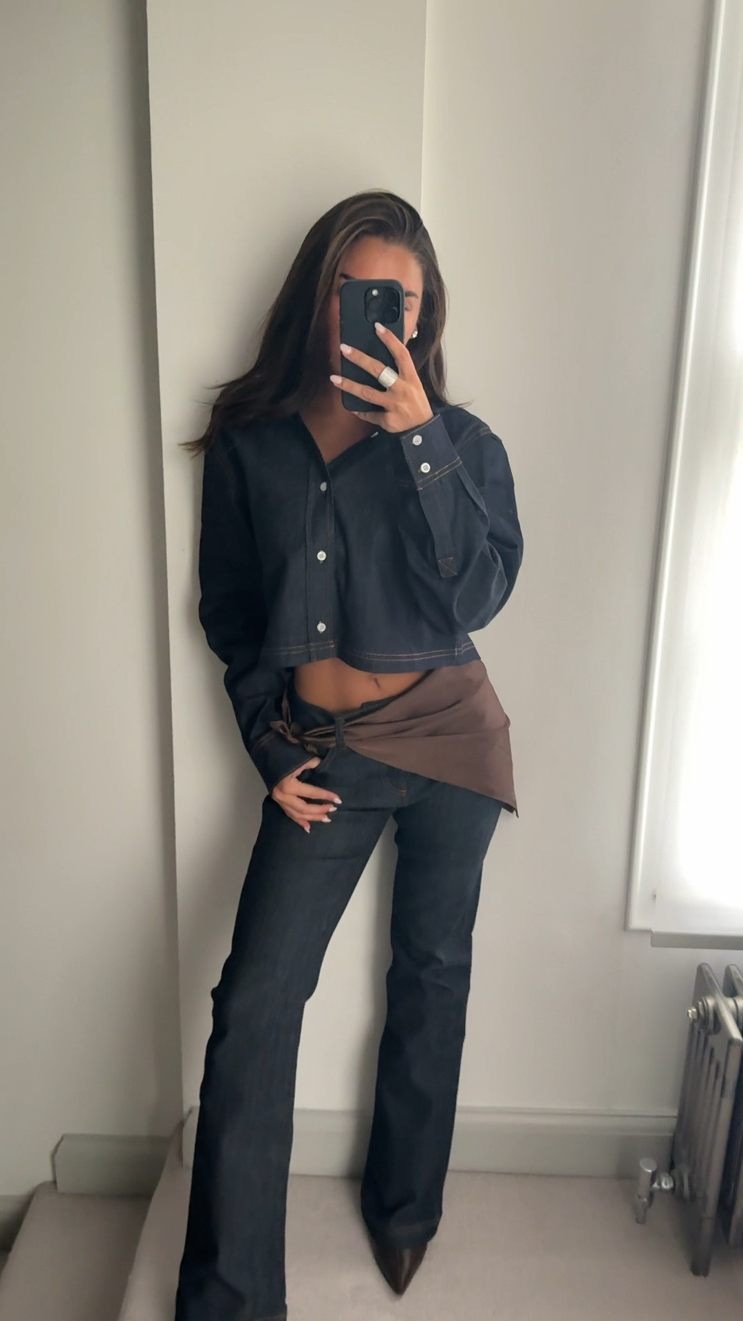 Couture club, double denim, autumn/winter outfit, casual outfit, denim shirt, flared jeans, cyber week, Black Friday 

#LTKuk #LTKautumn #LTKCyberWeek