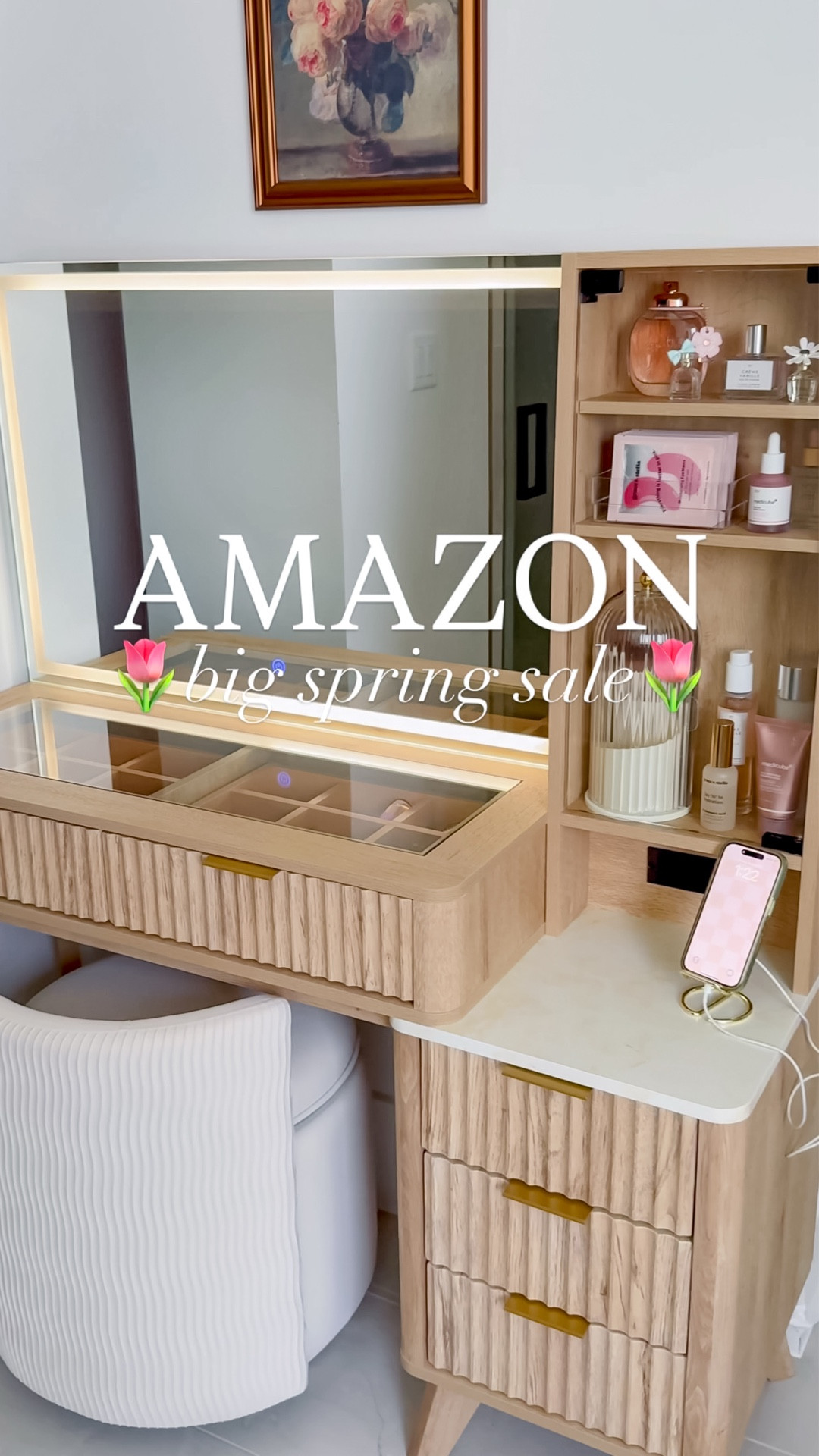 We’re obsessed with this stunning fluted vanity from Amazon! It’s on deal now for the 🌷Big Spring Sale🌷 Also the spinning chair with storage!?💀😍

#makeupvanity #amazonmusthaves #viralhomefind #amazonfavorites #thesistershoppers 

#LTKHome #LTKBeauty #LTKmorningroutine