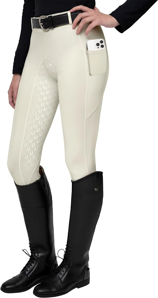 FitsT4 Women's Full Seat Riding Tights Active Silicon Grip Horse Riding Tights Equestrian Breeche... | Amazon (US)