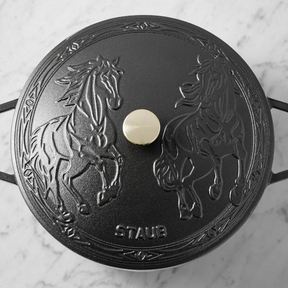 Staub Enameled Cast Iron Essential French Oven with Horse Lid, 5-Qt. | Williams-Sonoma