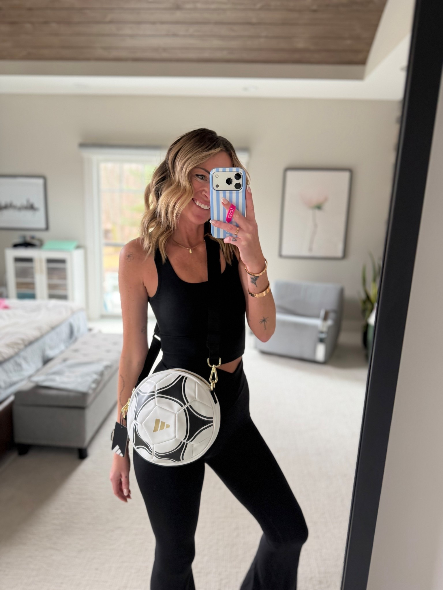 Adidas soccer ball crossbody bag is perfect for the fifa World Cup and soccer mom game days 