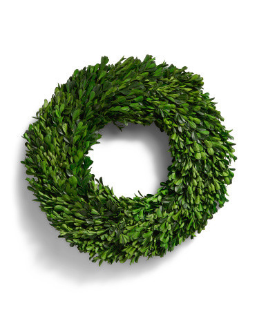 16.5in Real Preserved Boxwood Wreath | TJ Maxx