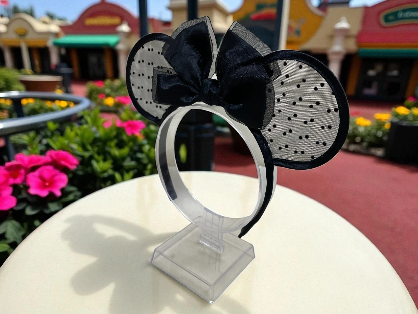 Tokyo Disney Resort Minnie Lace Polka Dots Ears Headband Black Japan Limited | eBay | eBay US