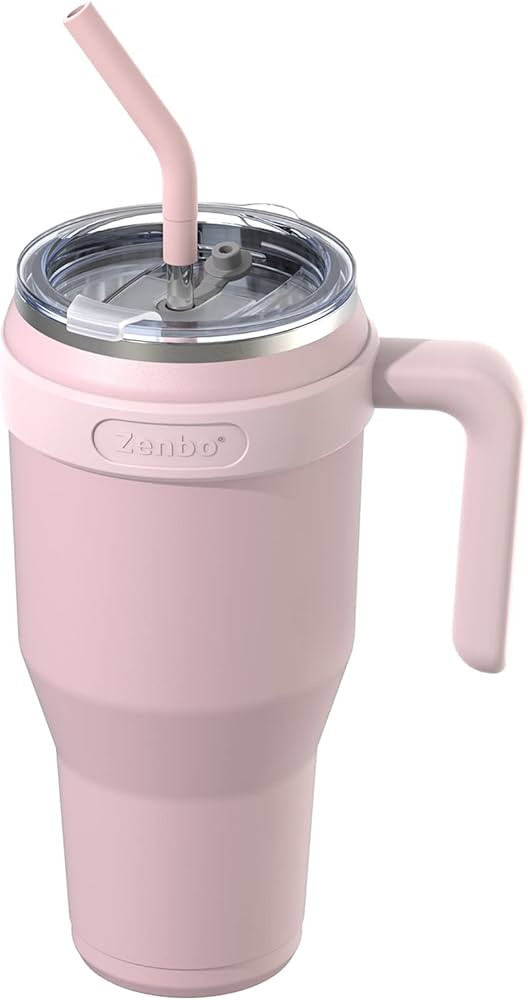 Zenbo 40 oz Tumbler with Handle–Stainless Steel Vacuum Insulated Mug Cup with Handle,Lid and St... | Amazon (US)