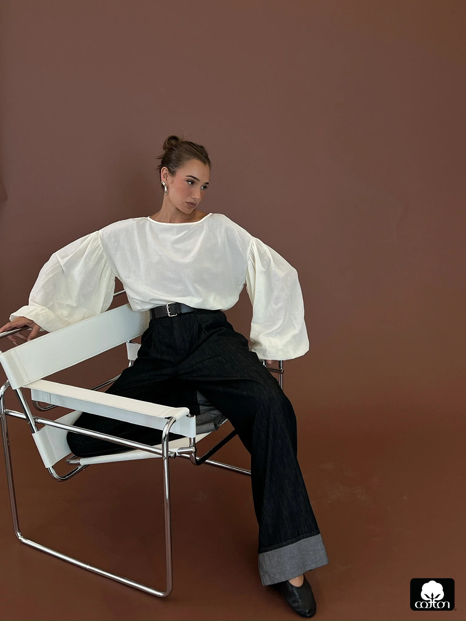 Billow Sleeve Boat Neck Top | We Wore What