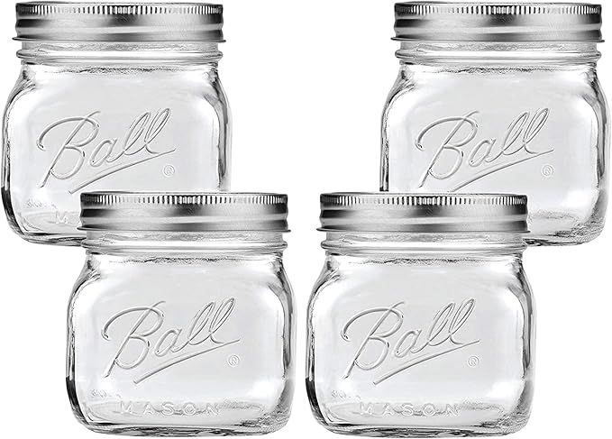 Ball Collection Elite Wide Mount 16Oz Pint Jars (Pack of 4) | Amazon (US)