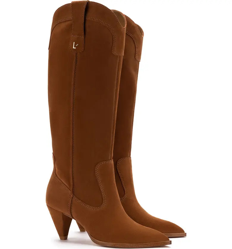 LARROUDE Louise Knee High Western Boot | Nordstrom | Nordstrom