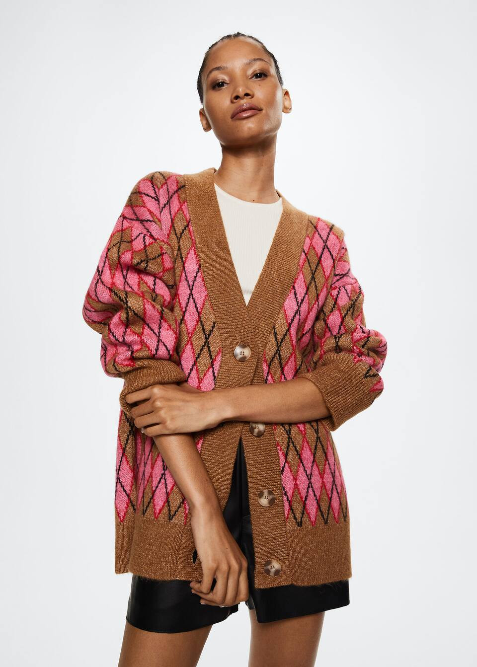 Buttons tweed blazer -  Women | Mango USA | MANGO (US)