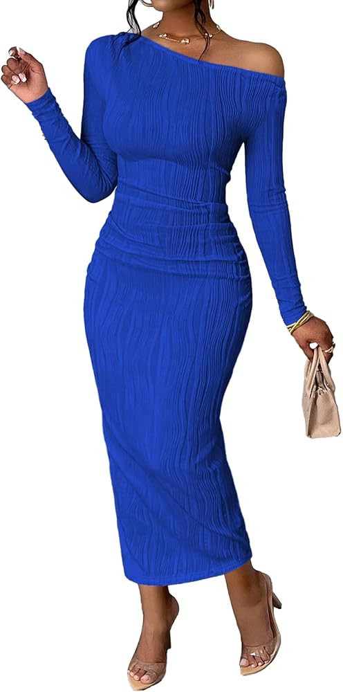 Elegant Dress for Women Sexy Crewneck 3/4 Sleeves Knee Length Business Pencil Lace Dresses | Amazon (US)