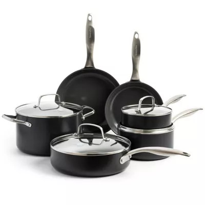 GreenPan™ Canterbury Nonstick Hard-Anodized Aluminum 10-Piece Cookware Set | Bed Bath & Beyond | Bed Bath & Beyond