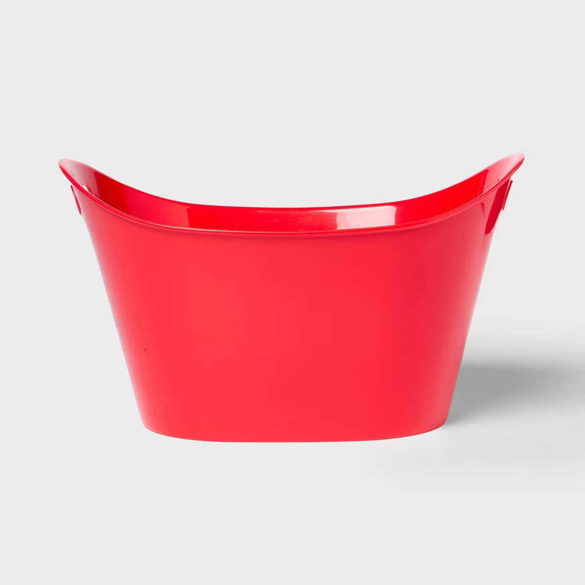 6.5"x11" Oval Polypropylene Decorative Snack Bucket Red - Sun Squad™ | Target