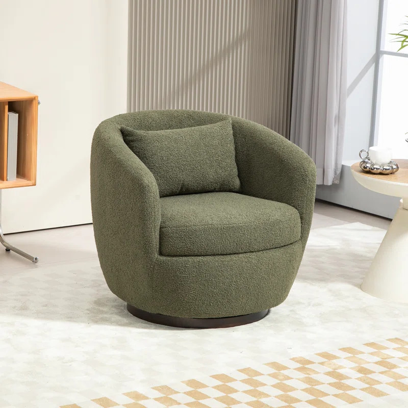Ivy Bronx Cleven Upholstered Swivel Barrel Chair | Wayfair | Wayfair North America
