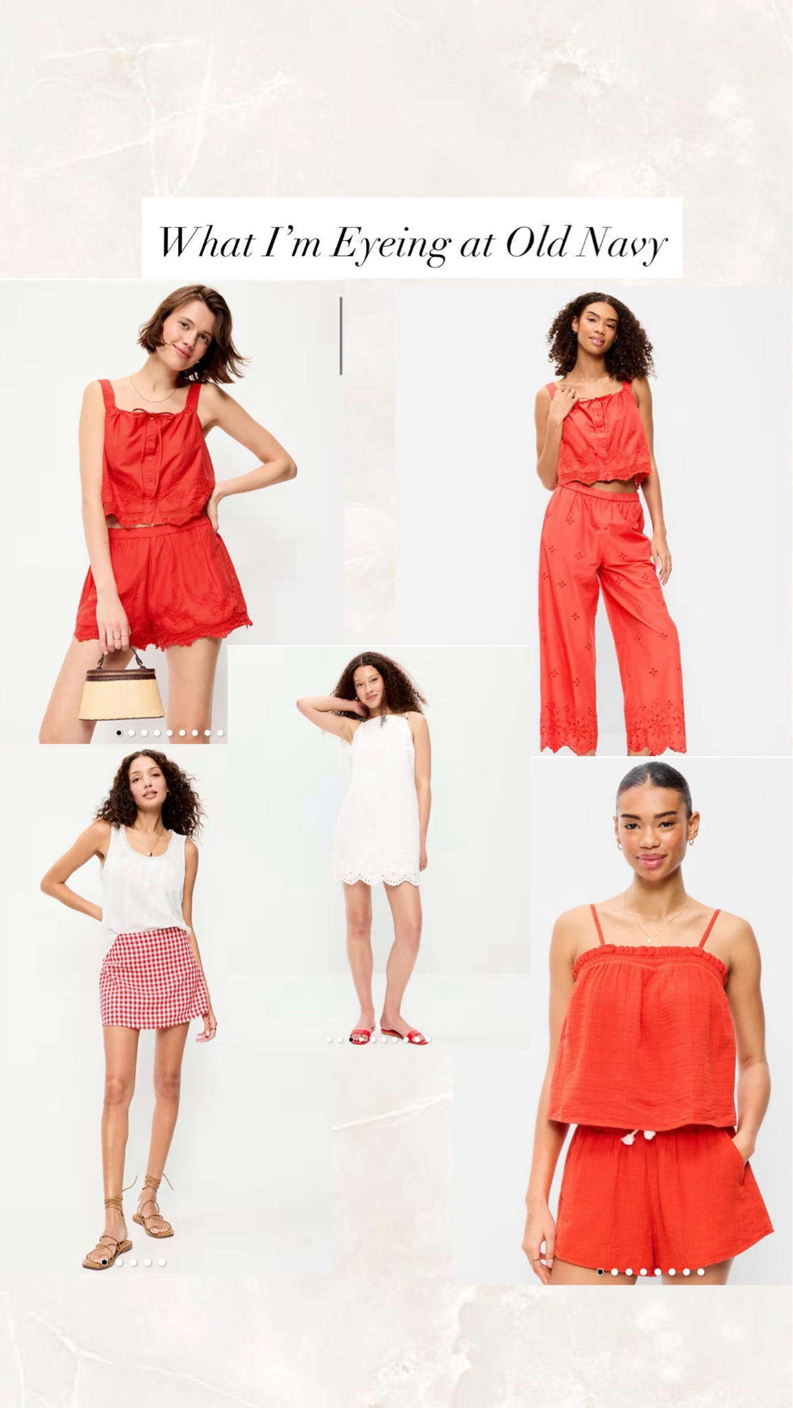 What I am eyeing at #oldnavy

#redandwhite #matchingsets #summerdress  

 #LTKgrwm #LTKOver40 #LTKPetite