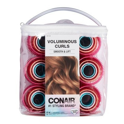 Conair Heatless Voluminous Curl Self Grip Rollers - Assorted Sizes & Colors - 31pk | Target