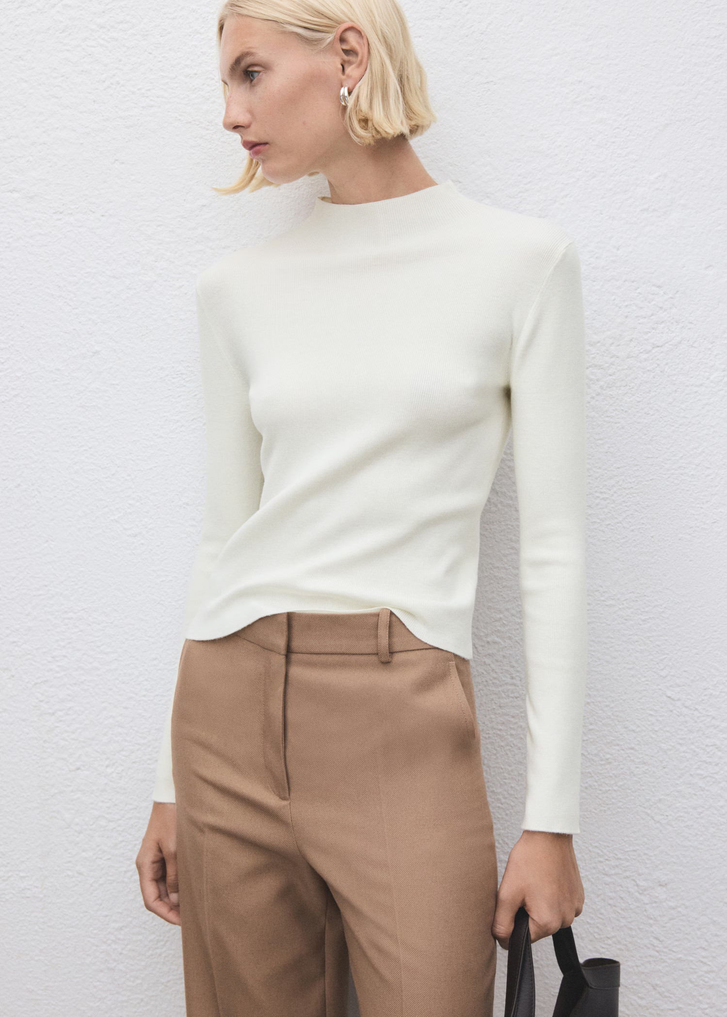 Fitted sweater with perkins neck - Women | MANGO USA | Mango (US/MX/AU)