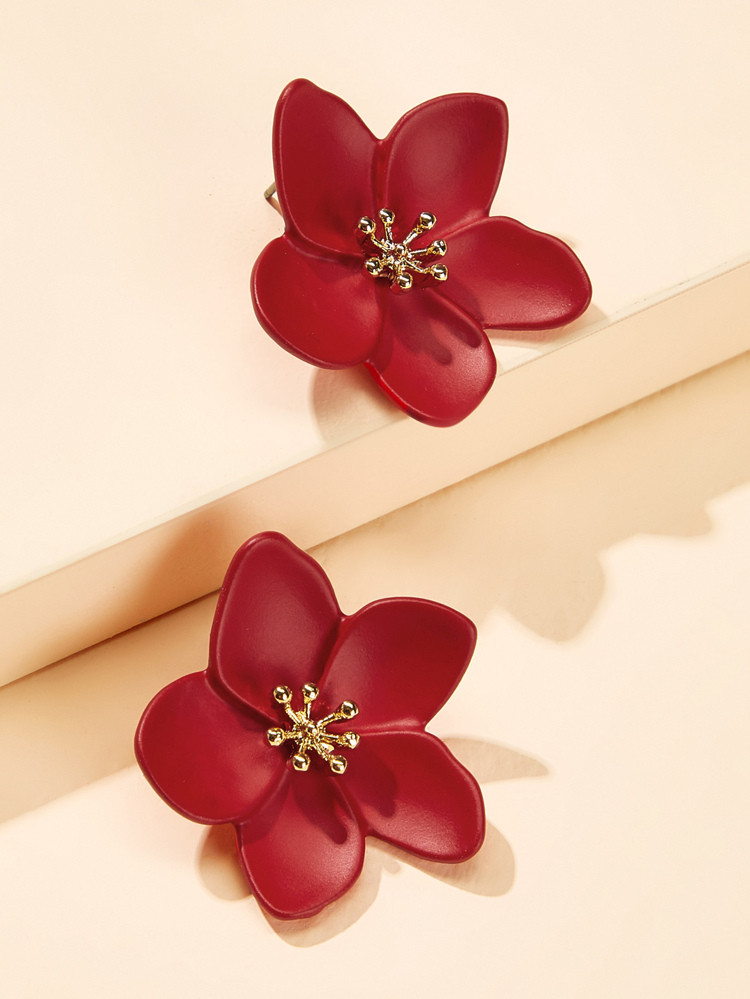 Flower Stud Earrings 1pair | SHEIN