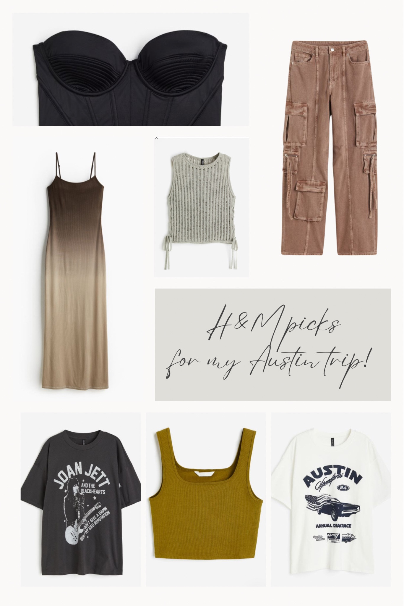 I created a capsule wardrobe for Austin TX and i CANNOT WAIT to wear all of these pieces - what’s your fave combo!? #HM #austin #traveling #weekendtrip #birthdaytrip 

#LTKfindsunder100 #LTKfindsunder50 #LTKtravel